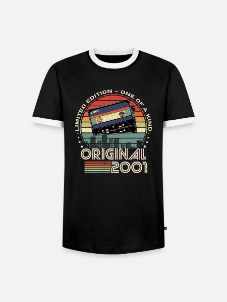 Limited Edition 2001 23rd Anniversary - Men's Ringer Shirt - black/white