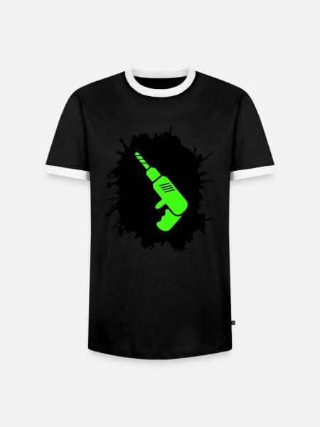 Drill Blobs Craftsman - Men's Ringer Shirt - black/white