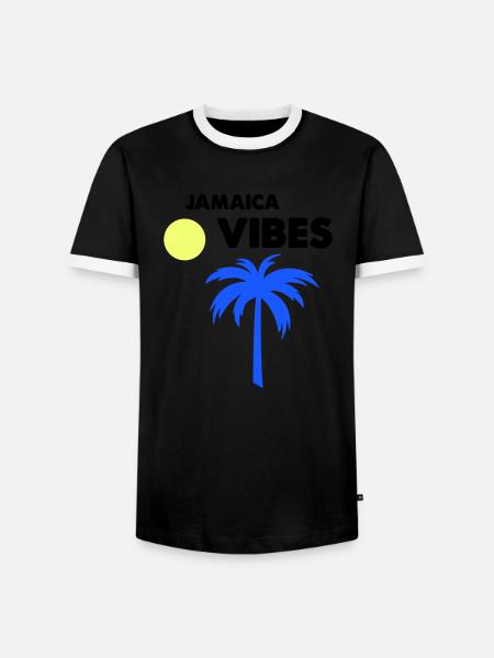 Jamaica Vibes - Men's Ringer Shirt - black/white