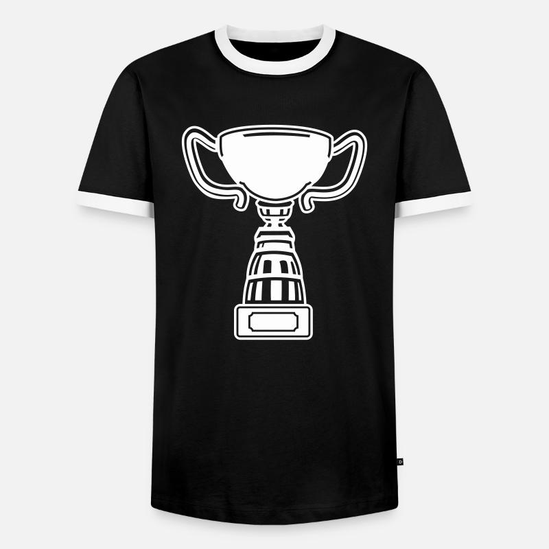 Cup - Men's Ringer Shirt - black/white