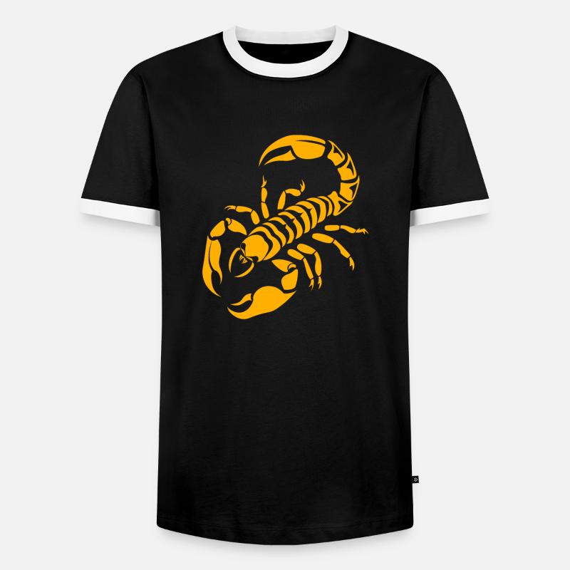 scorpion - Men's Ringer Shirt - black/white