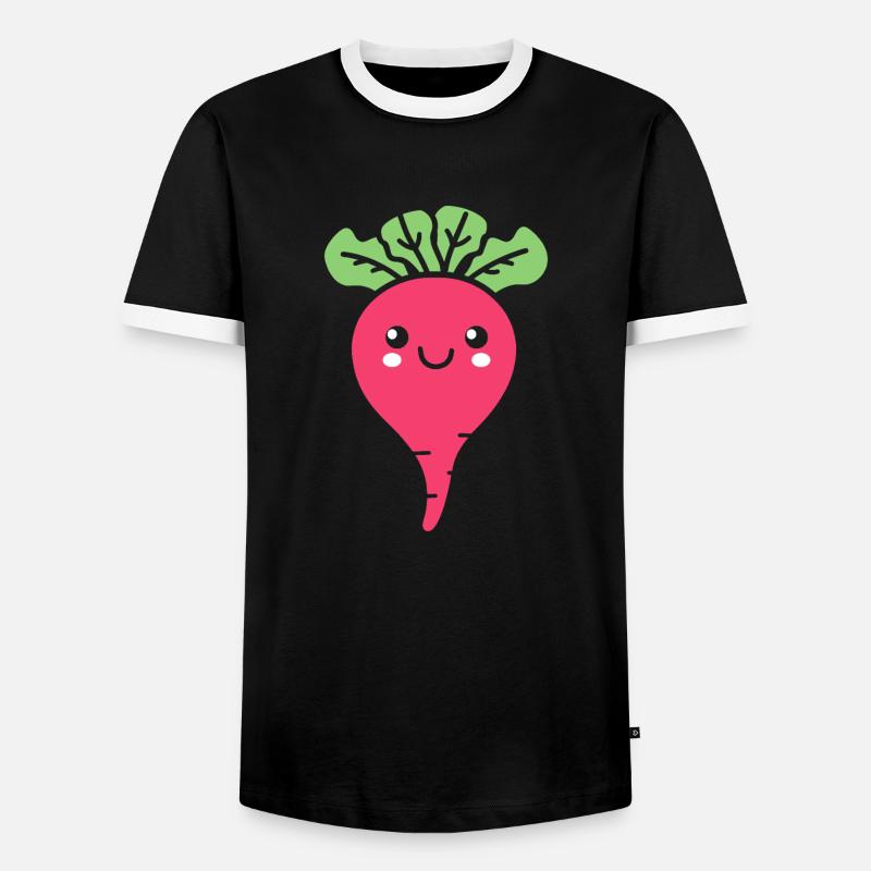 beet - Men's Ringer Shirt - black/white