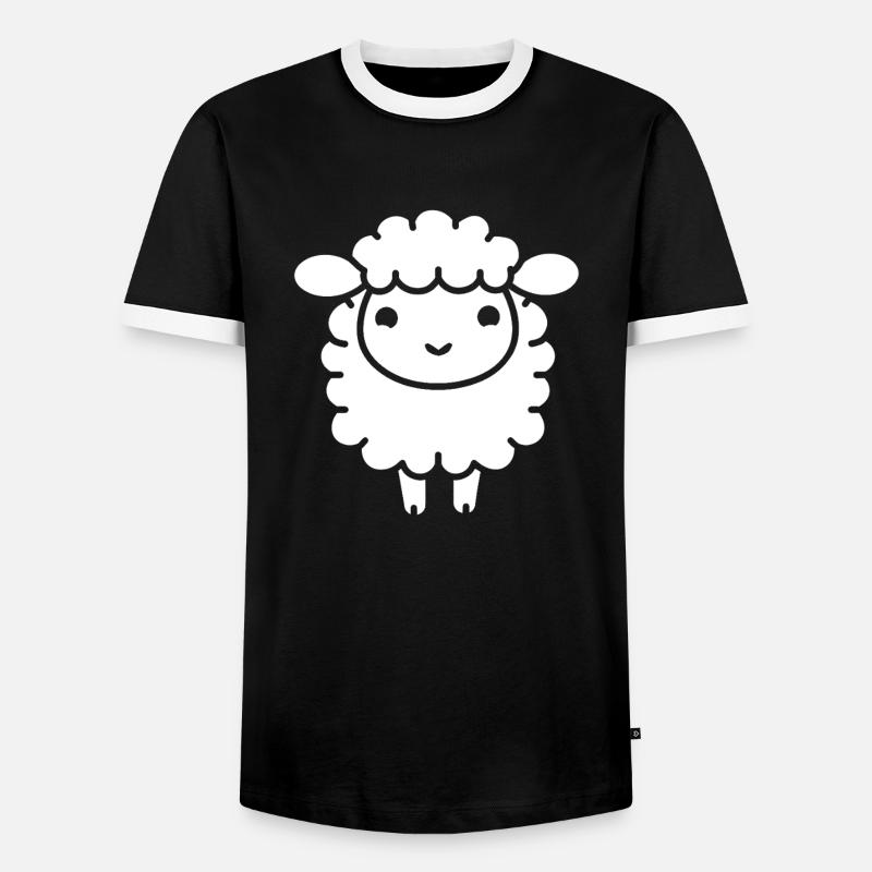 Lamb - Men's Ringer Shirt - black/white