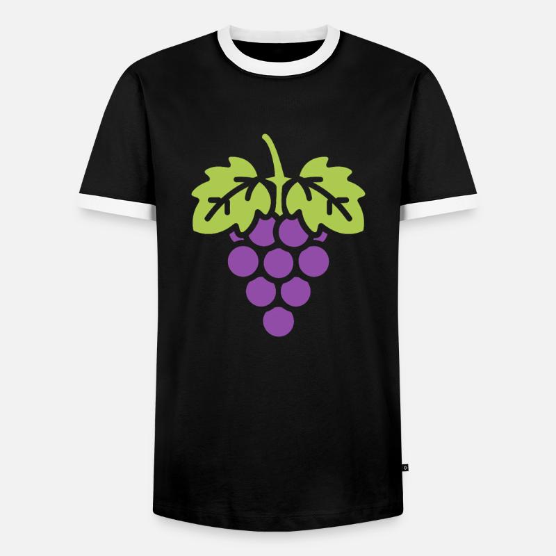 Grape - Men's Ringer Shirt - black/white