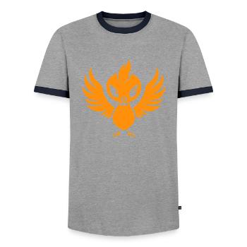 phénix - T-shirt contrasté Homme - gris/marine  - Devant - AI Model Female 172 light (172cm) & AI Model Male 178 light (178cm)