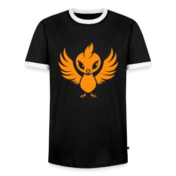Phönix - Männer Kontrast-T-Shirt - Schwarz/Weiß - Vorne - AI Model Female 172 light (172cm) & AI Model Male 178 light (178cm)