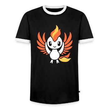 Phönix - Männer Kontrast-T-Shirt - Schwarz/Weiß - Vorne - AI Model Female 172 light (172cm) & AI Model Male 178 light (178cm)