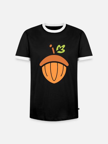 Eiche - Männer Kontrast-T-Shirt - Schwarz/Weiß