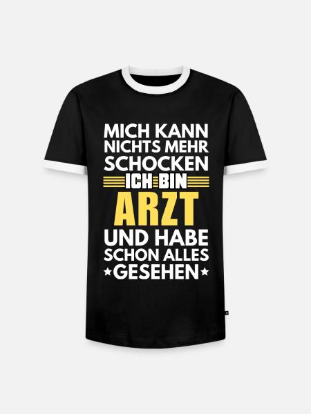 Médecin non choquable - T-shirt contrasté Homme - noir/blanc