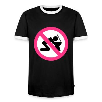 Alkohol - Männer Kontrast-T-Shirt - Schwarz/Weiß - Vorne - AI Model Female 172 light (172cm) & AI Model Male 178 light (178cm)