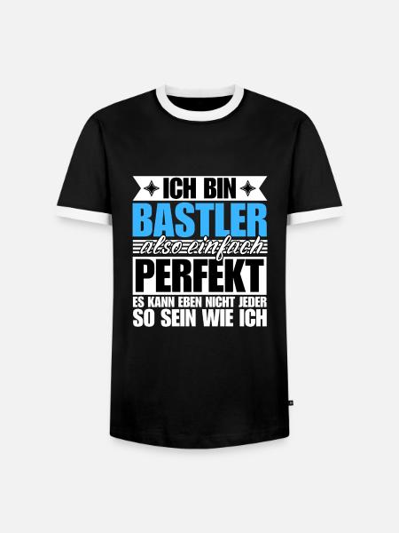 Perfekter Bastler - Männer Kontrast-T-Shirt - Schwarz/Weiß