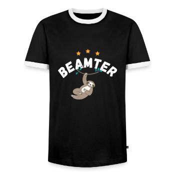 Beamter Öffentlicher Dienst Beamten Geschenk - Männer Kontrast-T-Shirt - Schwarz/Weiß - Vorne - AI Model Female 172 light (172cm) & AI Model Male 178 light (178cm)