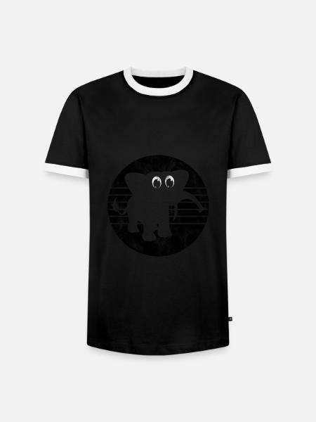 Elefanten Elefant für Kinder - Männer Kontrast-T-Shirt - Schwarz/Weiß