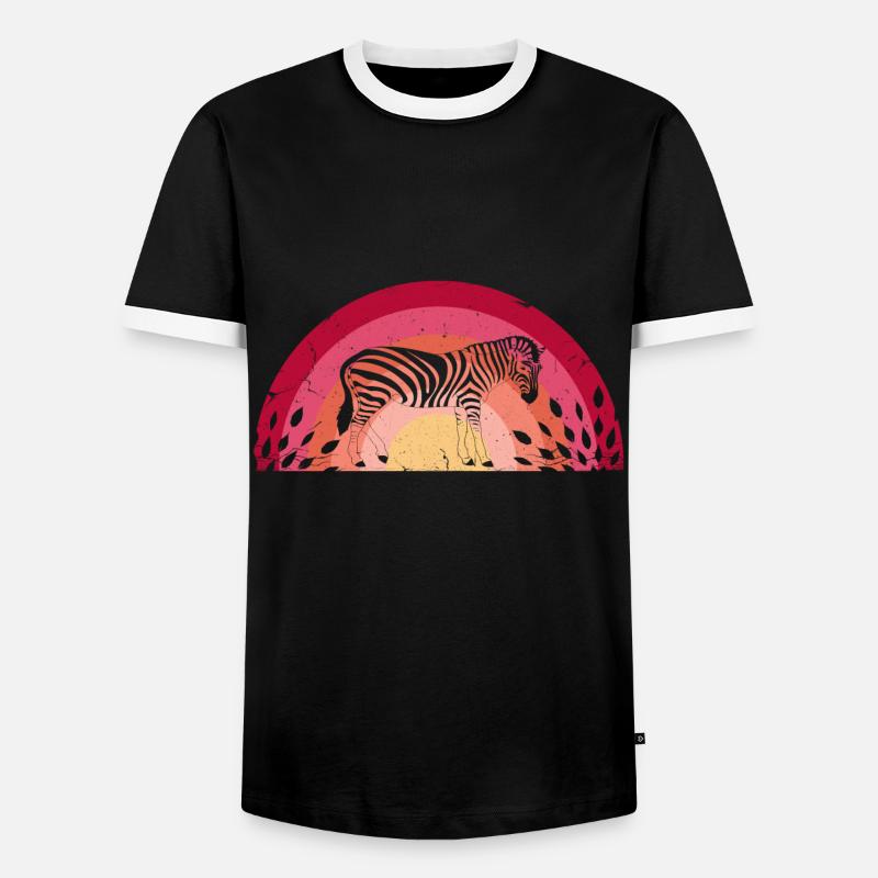 zebra - Men's Ringer Shirt - black/white