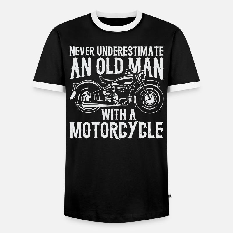 Lustiges Biker Geschenk - Männer Kontrast-T-Shirt - Schwarz/Weiß