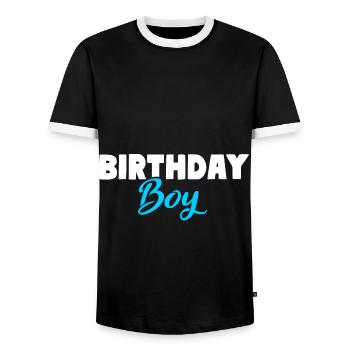 Birthday Boy Jungen Geburtstag - Männer Kontrast-T-Shirt - Schwarz/Weiß - Vorne - AI Model Female 172 light (172cm) & AI Model Male 178 light (178cm)