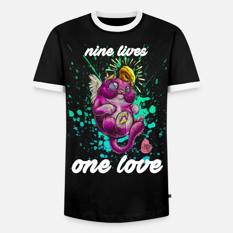One love - Männer Kontrast-T-Shirt - Schwarz/Weiß
