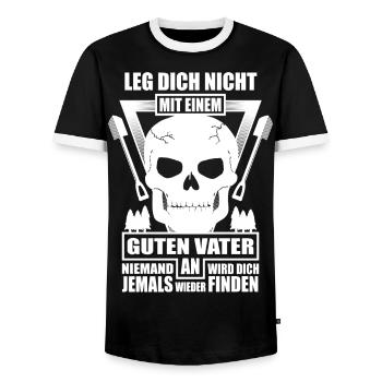 Vater - lustiger Spruch - Männer Kontrast-T-Shirt - Schwarz/Weiß - Vorne - AI Model Female 172 light (172cm) & AI Model Male 178 light (178cm)