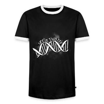 Biologie Wissenschaft | Biologen Biologin Geschenk - Männer Kontrast-T-Shirt - Schwarz/Weiß - Vorne - AI Model Female 172 light (172cm) & AI Model Male 178 light (178cm)