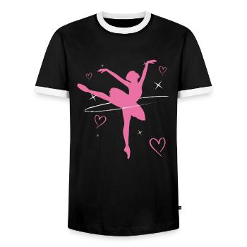 Danseur de ballet | Cadeau de passe-temps de ballerine dansante - T-shirt contrasté Homme - noir/blanc - Devant - AI Model Female 172 light (172cm) & AI Model Male 178 light (178cm)