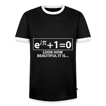 Mathe Geschenke | Mathematiker Lehrer Geschenkidee - Männer Kontrast-T-Shirt - Schwarz/Weiß - Vorne - AI Model Female 172 light (172cm) & AI Model Male 178 light (178cm)