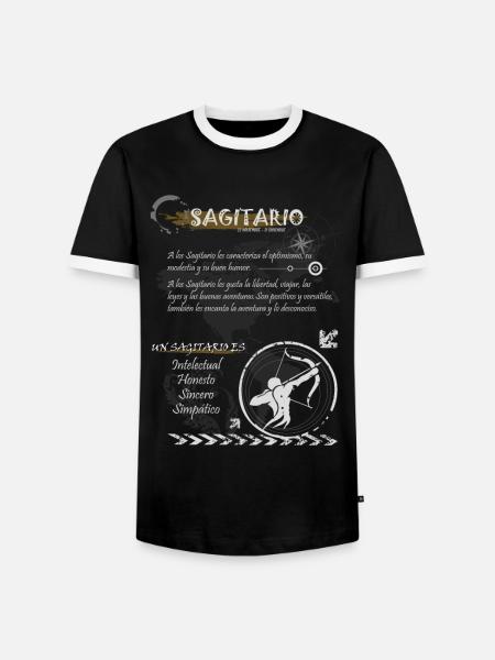 SAGITTARIAN SIGN - Men's Ringer Shirt - black/white