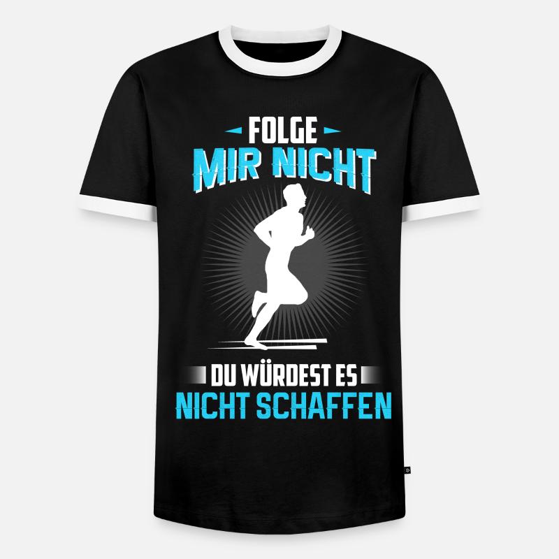 jogger - Männer Kontrast-T-Shirt - Schwarz/Weiß
