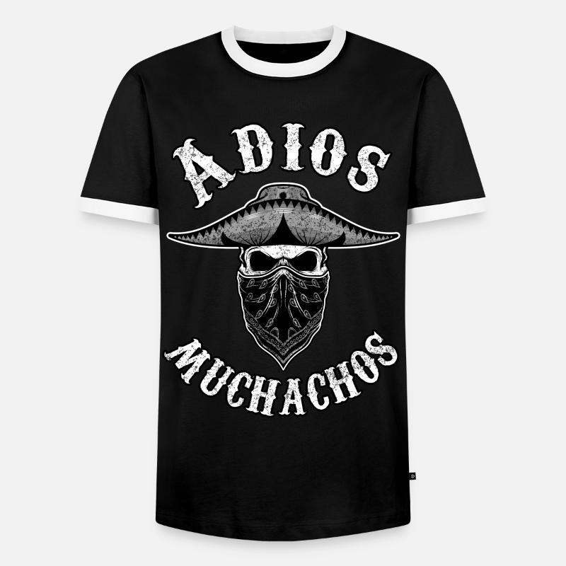 adios muchachos - Men's Ringer Shirt - black/white