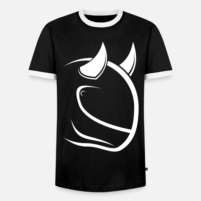 Biker Devil - Men's Ringer Shirt - black/white