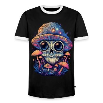 Bouffon Trippy - T-shirt contrasté Homme - noir/blanc - Devant - AI Model Female 172 light (172cm) & AI Model Male 178 light (178cm)