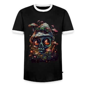 Bouffon Trippy - T-shirt contrasté Homme - noir/blanc - Devant - AI Model Female 172 light (172cm) & AI Model Male 178 light (178cm)
