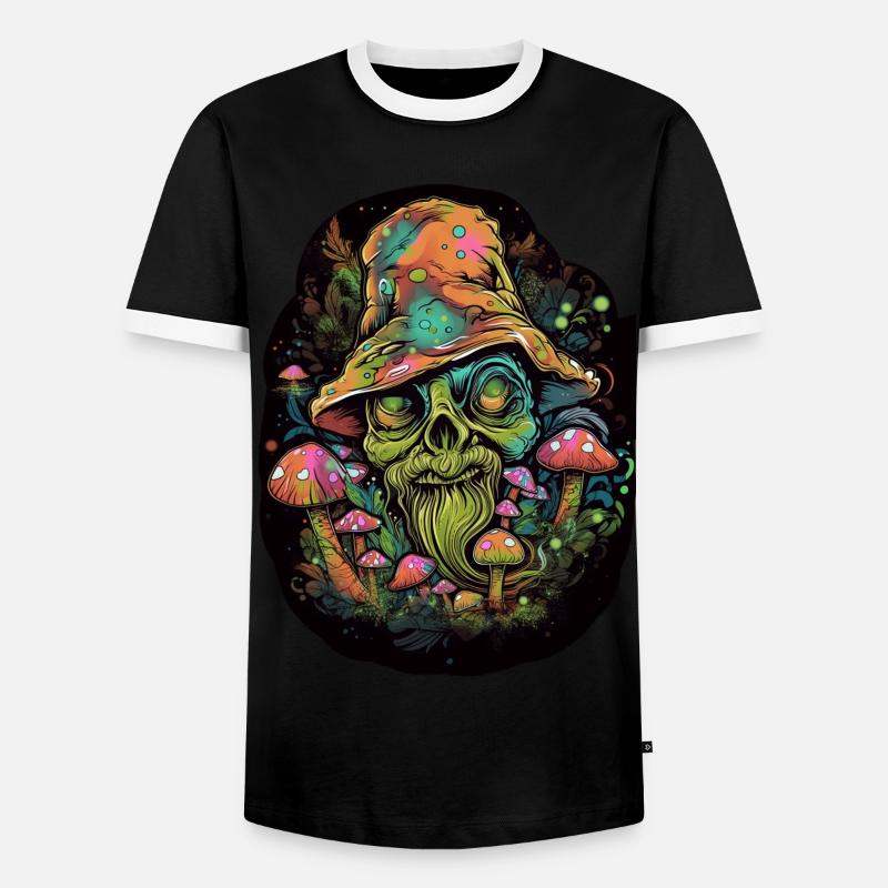 Trippy Goblin - Männer Kontrast-T-Shirt - Schwarz/Weiß