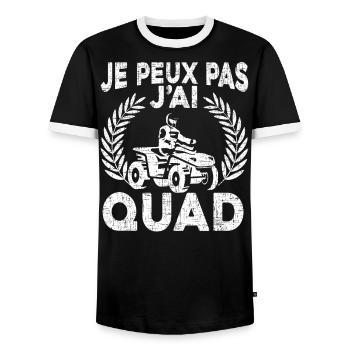 Je Peux Pas J'Ai Quad - T-shirt contrasté Homme - noir/blanc - Devant - AI Model Female 172 light (172cm) & AI Model Male 178 light (178cm)