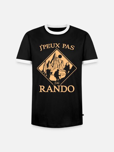 J'Peux Pas J'ai Rando - T-shirt contrasté Homme - noir/blanc