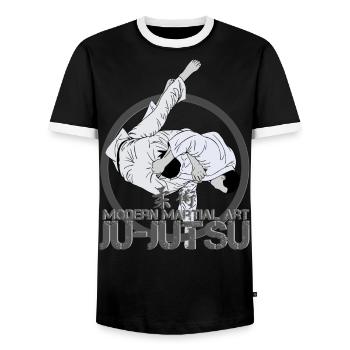 Ju Jutsu Ju-Jitsu Ju-Jutsu - T-shirt contrasté Homme - noir/blanc - Devant - AI Model Female 172 light (172cm) & AI Model Male 178 light (178cm)
