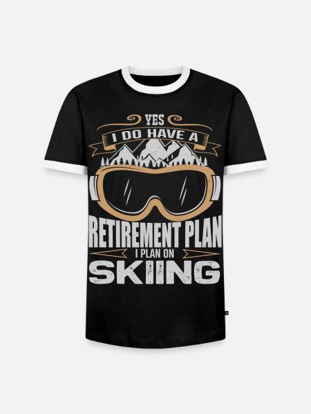 Régime de retraite - T-shirt contrasté Homme - noir/blanc