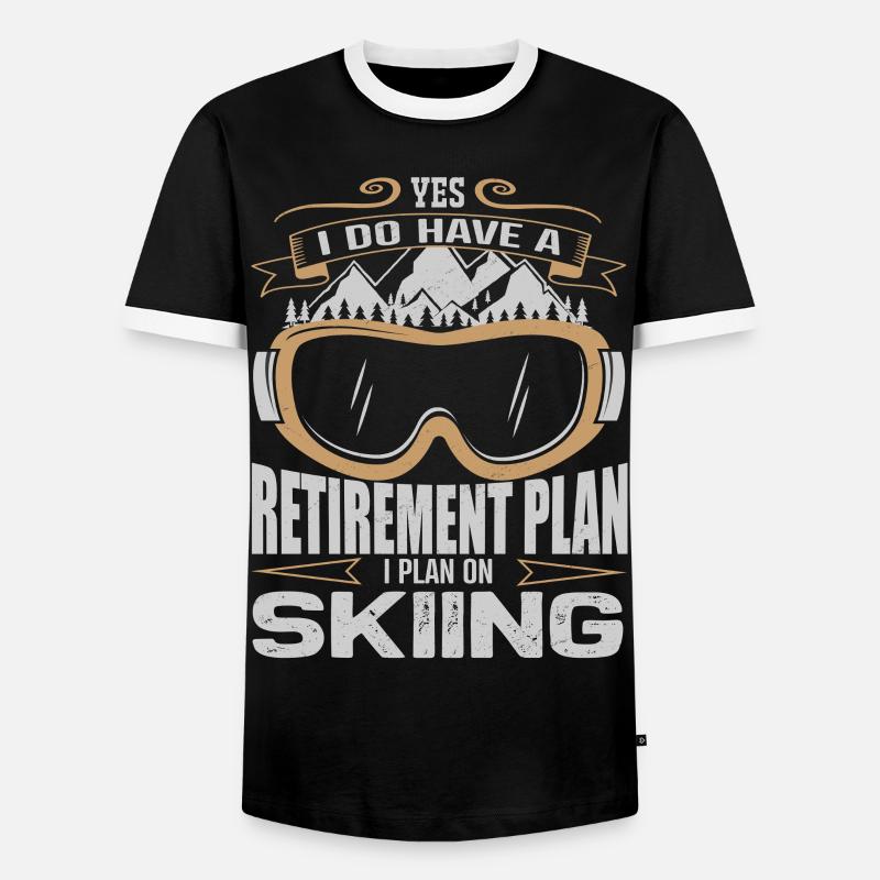 Pension plan - Men's Ringer Shirt - black/white