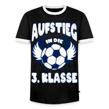 Aufstieg in die 3 Klasse Schulanfang Schule Ball - Männer Kontrast-T-Shirt - Schwarz/Weiß - Vorne - AI Model Female 172 light (172cm) & AI Model Male 178 light (178cm)