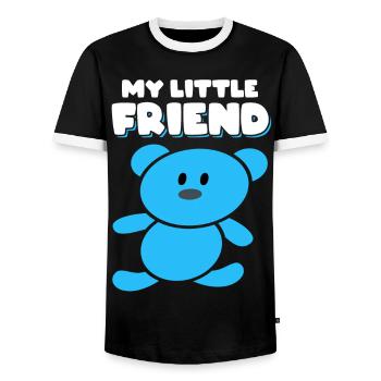 Der Bär mein kleiner Freund für Kinder Geschenk - Männer Kontrast-T-Shirt - Schwarz/Weiß - Vorne - AI Model Female 172 light (172cm) & AI Model Male 178 light (178cm)