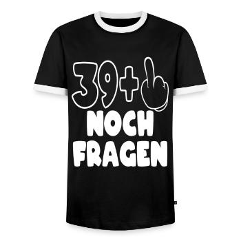 40. Geburtstag Geburtstagsgeschenk - Männer Kontrast-T-Shirt - Schwarz/Weiß - Vorne - AI Model Female 172 light (172cm) & AI Model Male 178 light (178cm)