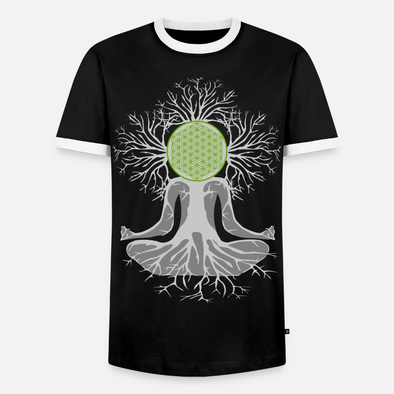 Heart Chakra - Men's Ringer Shirt - black/white