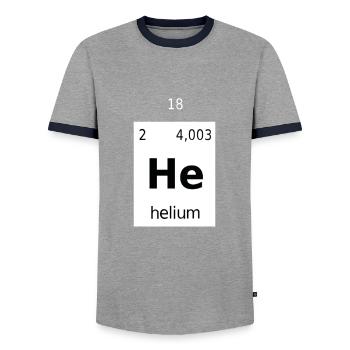 Krypto Crypto Helium Mining HNT Bitcoin Blockchain - Männer Kontrast-T-Shirt - Grau/Navy  - Vorne - AI Model Female 172 light (172cm) & AI Model Male 178 light (178cm)
