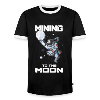 Krypto Crypto Helium Mining HNT Bitcoin Blockchain - Männer Kontrast-T-Shirt - Schwarz/Weiß - Vorne - AI Model Female 172 light (172cm) & AI Model Male 178 light (178cm)