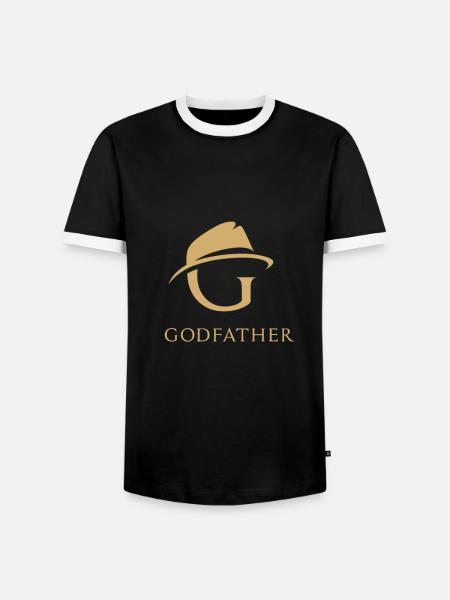 Messieurs Parrain Parrain Oncle Filleul - T-shirt contrasté Homme - noir/blanc
