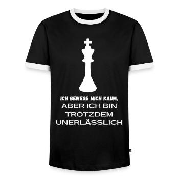Schach Spruch Geschenk Schachmatt Queens Gambit - Männer Kontrast-T-Shirt - Schwarz/Weiß - Vorne - AI Model Female 172 light (172cm) & AI Model Male 178 light (178cm)