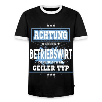 Betriebswirt ist einfach ein geiler Typ T-Shirt - Männer Kontrast-T-Shirt - Schwarz/Weiß - Vorne - AI Model Female 172 light (172cm) & AI Model Male 178 light (178cm)