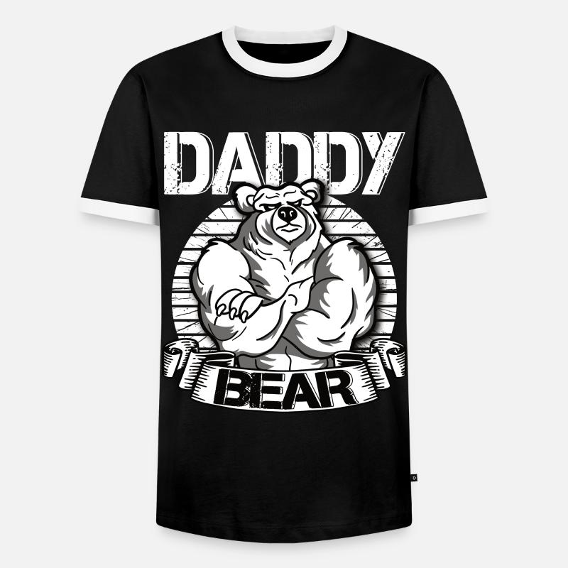 Daddy Bear - Männer Kontrast-T-Shirt - Schwarz/Weiß