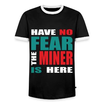 N’ayez pas peur que le mineur soit là Tenue - T-shirt contrasté Homme - noir/blanc - Devant - AI Model Female 172 light (172cm) & AI Model Male 178 light (178cm)