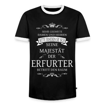 Seine Majestät der Erfurter betritt den Raum - Männer Kontrast-T-Shirt - Schwarz/Weiß - Vorne - AI Model Female 172 light (172cm) & AI Model Male 178 light (178cm)