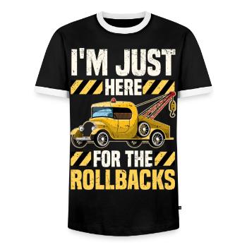 Abschleppwagen | Abschlepper Auto Panne Geschenke - Männer Kontrast-T-Shirt - Schwarz/Weiß - Vorne - AI Model Female 172 light (172cm) & AI Model Male 178 light (178cm)